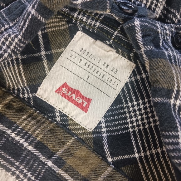 Levi's Plaid Flannel Button Down Shirt L Heritage Casual Grunge Workwear - Picture 2 of 9